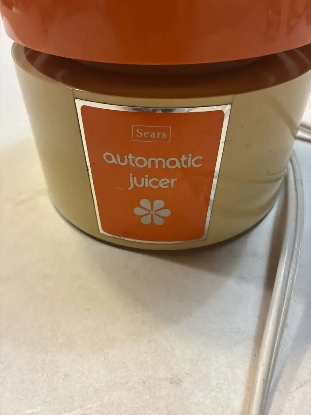 Vintage Sears Roebuck and Co. Automatic Citrus Juicer Orange